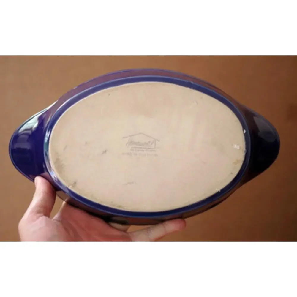 Homeworld Stanley Roberts Portugal Ceramic Stoneware Cobalt Au Gratin Dish 11.5